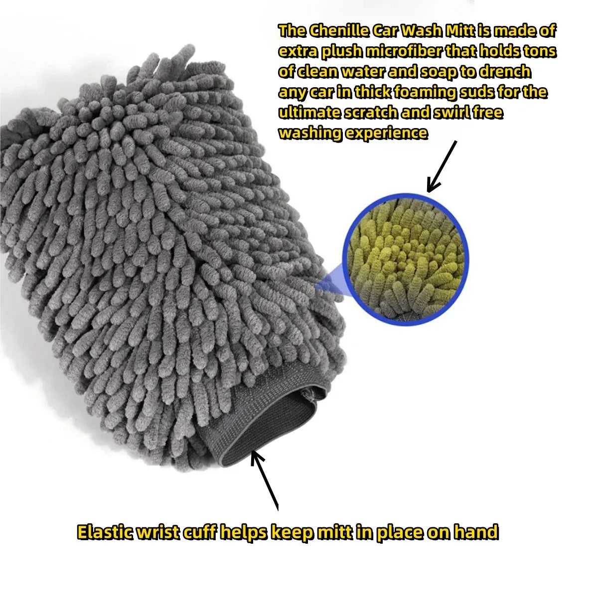 Microfiber Car Wash Mitt Double Sided